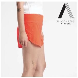 Athleta Allyson Felix Run With It Short Size XL Bright Orange xx1317